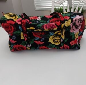 Vera Bradley large deluxe duffel travel bag Havana Rose NWOT